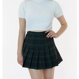 LA Apparel plaid green skirt